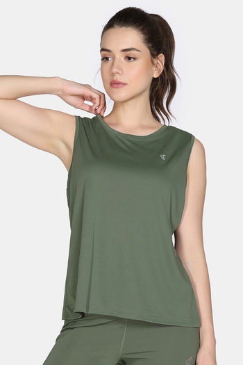 Buy Zelocity Quick Dry Contour Tank Top - Four Leaf Clover